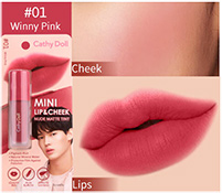 Cathy Doll : Mini Lip & Cheek Nude Matte Tint - No.1 Winny Pink