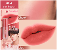 Cathy Doll : Mini Lip & Cheek Nude Matte Tint - No.4 Sun Peach