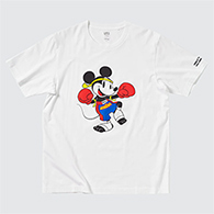 Uniqlo : Mickey Mouse in Thailand - Muay Thai T-shirt - White Size S