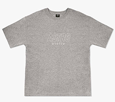 Astro : Outline Logo Oversized Tshirt - Grey Size M
